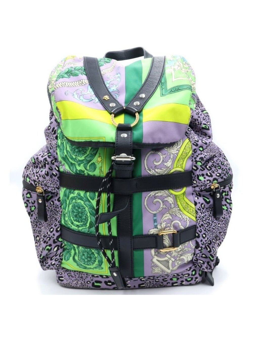 Versace Baroque Pattern Backpack Multicolor